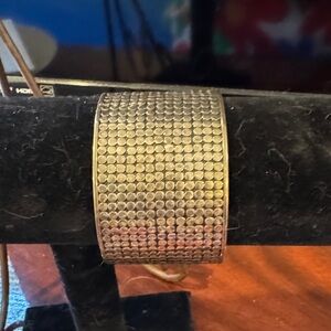 Gold Textured Cuff Bracelet made in Indonesia